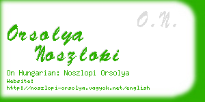 orsolya noszlopi business card